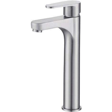 Allibert Mitigeur lavabo haut CANGGU en acier inoxydable avec cartouche céramique ACS 4,5 X 30 X 14,5 cm