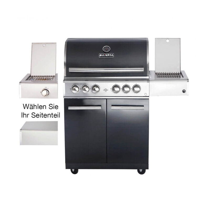 BBQ-Toro Premium Edelstahl Gasgrill 4+1+1 - 4 Brenner mit Seitenbrenner und  Backburner