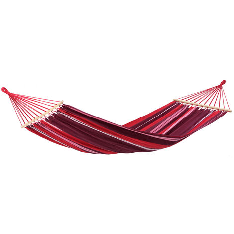 Amazonas Samba Fuego, Hängematte, rot/violett, Mit Spreizstäben