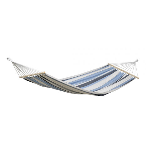 Amazonas Samba Marine, Hängematte, blau/weiß, Mit Spreizstäben