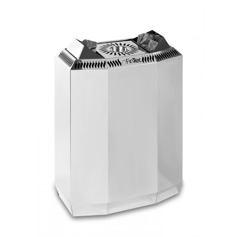FinTec BIO-Kombiofen-Set KAISA (6 kW inkl. externe Steuerung aus Metall in Silber Silber