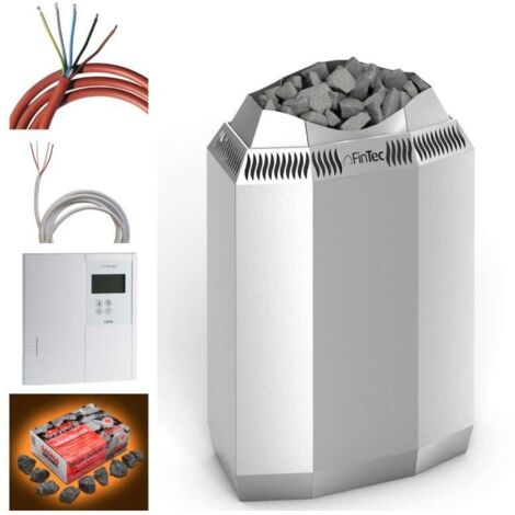 FinTec Elektro Saunaofen-Set KAJA inkl. externer Steuerung Inklusive: Ofen