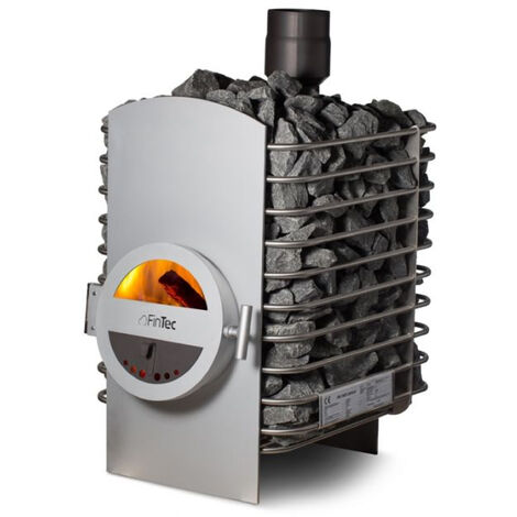 FinTec LORA Robust 14,6 kW Holz-Saunaofen holzbefeuerter Saunaofen mit BImSchV 2