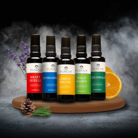 PURELIA Airspray Set 5x 50 ml Hochwertige ätherische Öle Raumspray Raumduft (1/5)