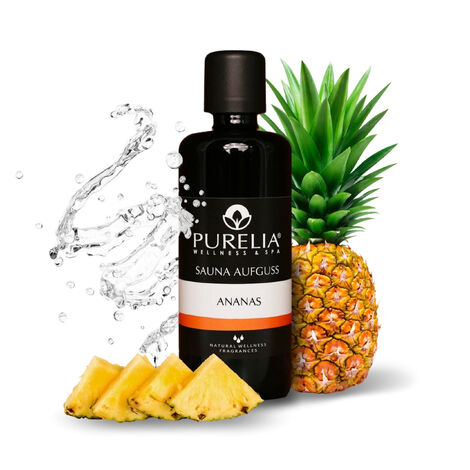 PURELIA Saunaaufguss Ananas 100 ml natürlicher Sauna-aufguss - reine ätherische Öle (1/5)