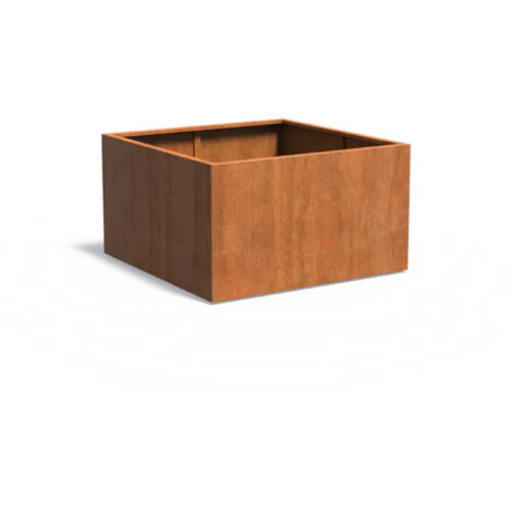 Adezz Pflanzgefäß Carrez Standard Quadrat aus Corten-Stahl Pflanzkübel Größe 140x140x80 cm (1/5)
