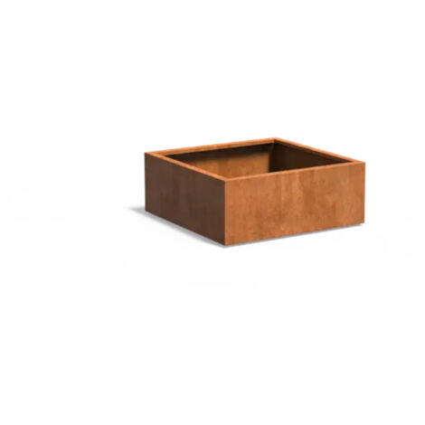 Adezz Pflanzgefäß Carrez Standard Quadrat aus Corten-Stahl Pflanzkübel Größe 100x100x40 cm (1/5)