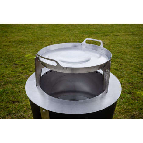 Masuria Wild Plancha Grillplatte für Alpha 600 Rauchfreie Feuerstelle Grillstelle aus Edelstahl