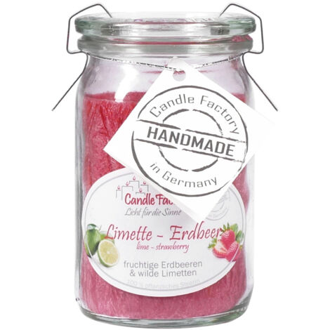 Candle Factory Baby Jumbo Limette-Erdbeer Duftkerze Dekokerze 308157