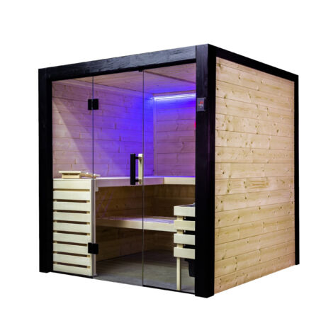 Harvia Family Large Saunakabine Massivholzsauna aus Fichte 196x189x204 cm