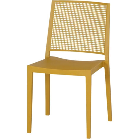Siena Garden Square Stapelstuhl - Polypropylen mustard (1/5)