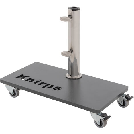 Knirps Balkonplattenständer mit Rollen, 25 kg Balkon-Metallplattenständer mit Rollen, anthrazit, 25 kg, für Sonnenschirme bis Ø 200 cm (1/5)