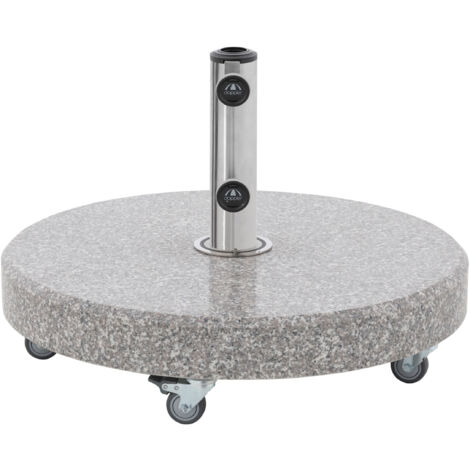 Doppler CLICK-IT® Granitsockel 50 oder 70 kg auswählbar 85897 Rollsockel inkl. Standrohr 70 kg