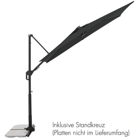 Doppler ACTIVE Pendel Green Edition 240 x 135 cm Pendelschirm Sonnenschirm Ampelschirm 4 Farben 840 Anthrazit (1/5)