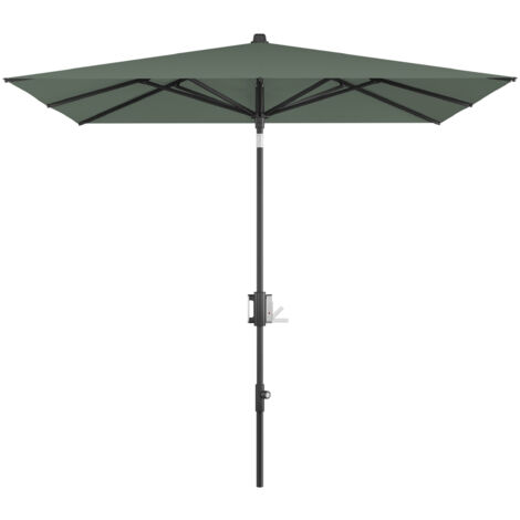 KNIRPS APOLL 240 x 240 cm quadratisch Black Edition Balkonschirm 3 Farben Sonnenschirm 610 Aloe (1/5)
