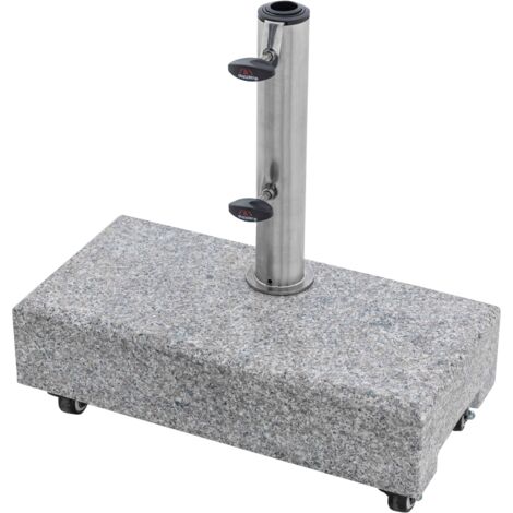 Doppler Granitsockel 25 kg Balkonsockel mit Rollen ø 25 x 48 mm Schirmsockel 85897