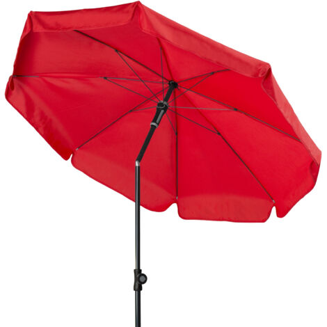 Doppler Sunline Manual ø 250 cm rund Sonnenschirm in 12 Farben Mittelmastschirm Balkonschirm 809 Rot (1/5)