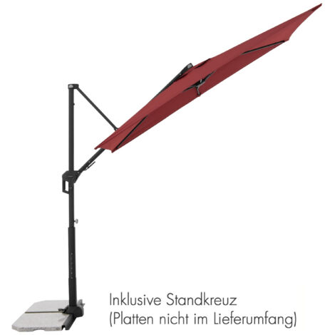 Doppler ACTIVE Pendel Green Edition 240 x 135 cm Pendelschirm Sonnenschirm Ampelschirm 4 Farben 833 Bordeaux (1/5)