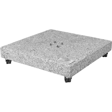 Doppler Granitplatte rollbar 140 kg Sockel Schirmsockel 80 x 80 x 14 cm 85897GPZ