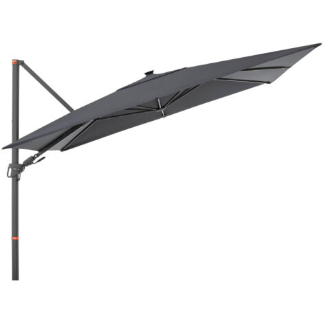 Doppler myZone Pendelschirm Side LED 300 x 220 cm Sonnenschirm 3 Farben Ampelschirm 451280 840 Anthrazit