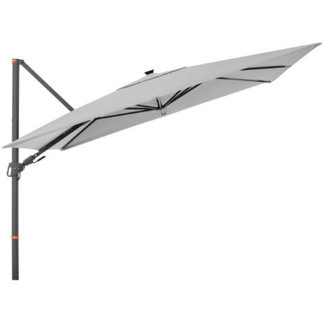 Doppler myZone Pendelschirm Side LED 300 x 220 cm Sonnenschirm 3 Farben Ampelschirm 451280 827 Hellgrau (1/5)