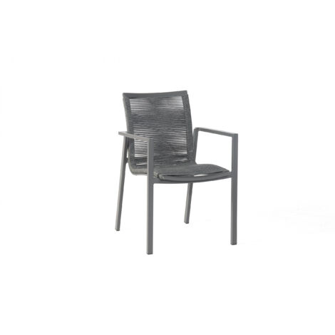 Sonnenpartner Sessel Line Alu/Polyrope dark-grey (1/5)