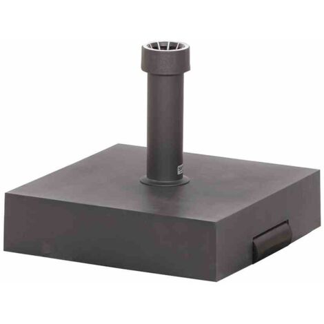 Betonständer 40 kg eckig, anthrazit Kunststoffrohr 19-54 mm, mit Rolle und Handmulde