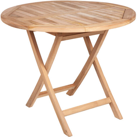 deVries Klapptisch ""WOODIE"" aus Teakholz ( Basic) rund Größe ø90 x 75 cm