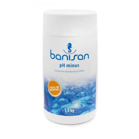 Banisan pH minus Granulat 1,5 Kg pH-Minus für Whirlpools pH-Wert Regulierung