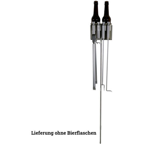 Schneider Halter inkl. Besteck für 2Stubbi Edelstahl Grillzubehör