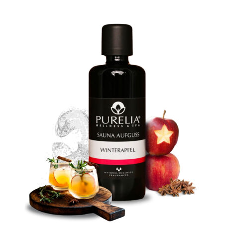PURELIA Saunaaufguss Konzentrat Winterapfel 100 ml natürlicher Sauna-aufguss - reine ätherische Öle (1/5)