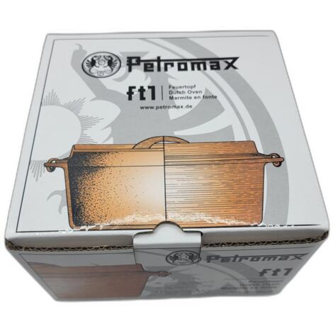 Petromax Feuertopf ft1t ohne Füße 0,93 Liter Gusseisen 18 x 11,5 x 18 cm Dutch Oven