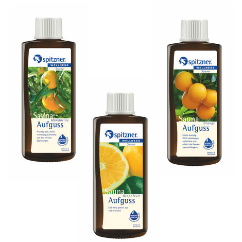 Spitzner Saunaaufguss Vorteilspack 3er Mandarine Grapefruit Orange je 190ml (1/5)