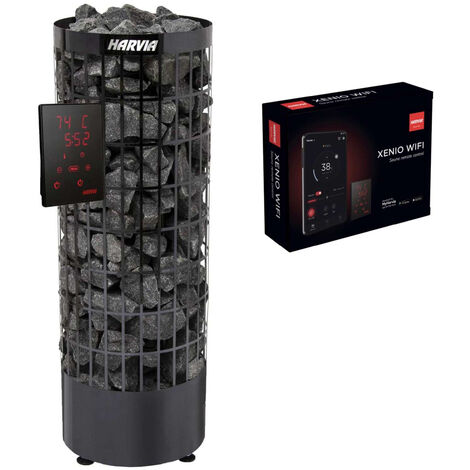 Harvia Cilindro XE 7 kW Black Steel Saunaofen mit Xenio Steuerung inkl. WiFi Paket