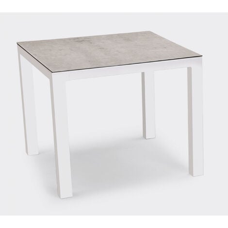 Best Freizeitmöbel Alu-Tisch ca. weiss/silber Farben versch. Houston 90x90x74,5 cm Gartentisch outdoor