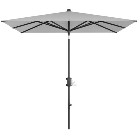 KNIRPS APOLL 240 x 240 cm quadratisch Black Edition Balkonschirm 3 Farben Sonnenschirm 810 Light Grey (1/5)