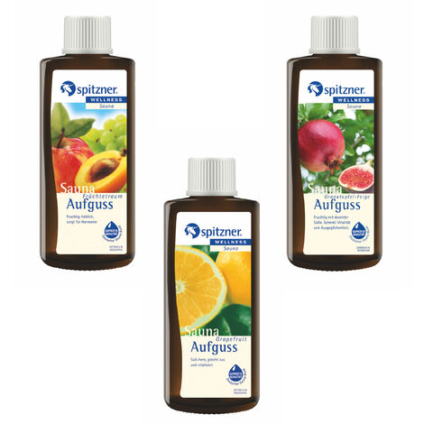 Spitzner Saunaaufguss Vorteilspack Früchtetraum Grapefruit Granatapfel je 190ml (1/5)