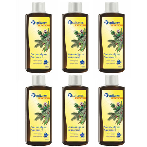 Spitzner Vorteilspack Saunamed je 190 ml 6er Saunaaufguss Sparset Aufgussset