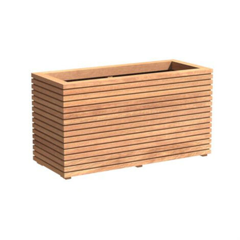 Adezz Pflanzgefäß Malaga Rhombus quadrat/rechteck aus Garapa-Hartholz Pflanzkübel 120x50x60,8 cm (1/5)