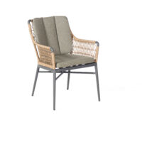 Sonnenpartner Diningsessel Retro Aluminium mit Polyrope natural honey Relaxsessel Garten-Sessel
