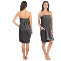 Liebenstein Saunakilt Damen Kilt Größe L / XL Premium Damenkilt aus Baumwolle Anthrazit
