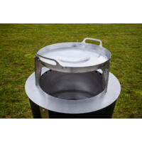 Masuria Wild Plancha Grillplatte für Alpha 600 Rauchfreie Feuerstelle Grillstelle aus Edelstahl