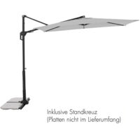Doppler ACTIVE Pendel Green Edition 240 x 135 cm Pendelschirm Sonnenschirm Ampelschirm 4 Farben 827 Hellgrau