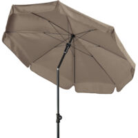 Doppler Sunline Manual ø 150 cm rund Sonnenschirm in 12 Farben Mittelmastschirm Balkonschirm 846 Greige