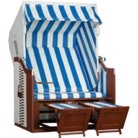 deVries Strandkorb Profi Ostsee FEHMARN PE Des. 991 white 124 x 87 x 159 cm