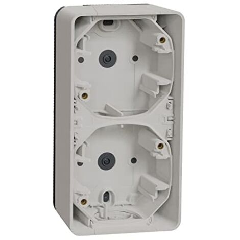 Schneider Electric Mureva Styl MUR36025 | Presa 2P+T + Interruttore Va E Vieni Verticale | IP55 Grigio Per Esterno/Interno