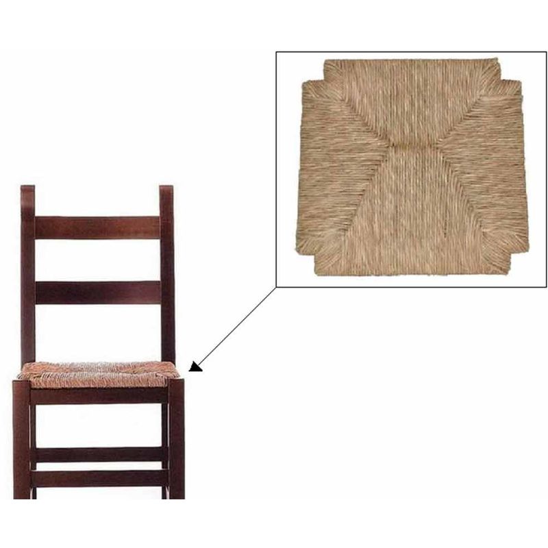 Sedia PISA in legno con sedile paglia