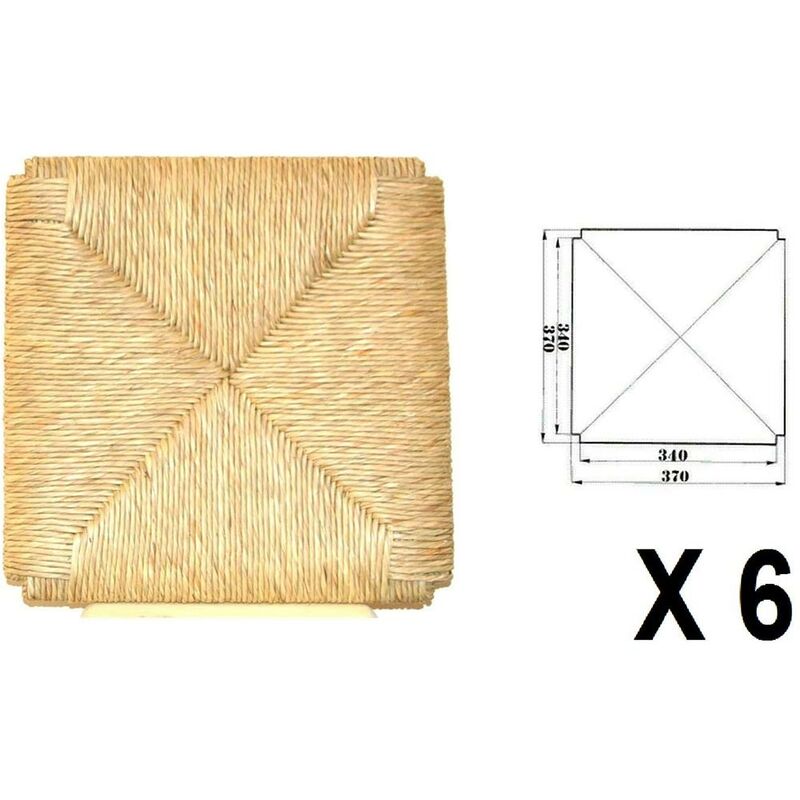 Kit 2 pz Ricambio Seduta 1212 in Paglia Naturale Fondo Sedia Paesana 35x38  cm