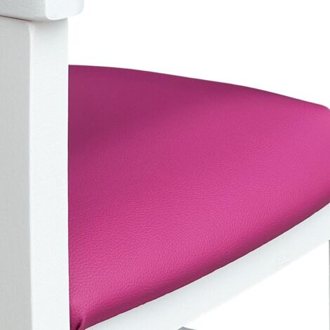 Seggiolone In Legno Noce Con Seduta Imbottita - Made In Italy, Per Bambini 2-5 Anni