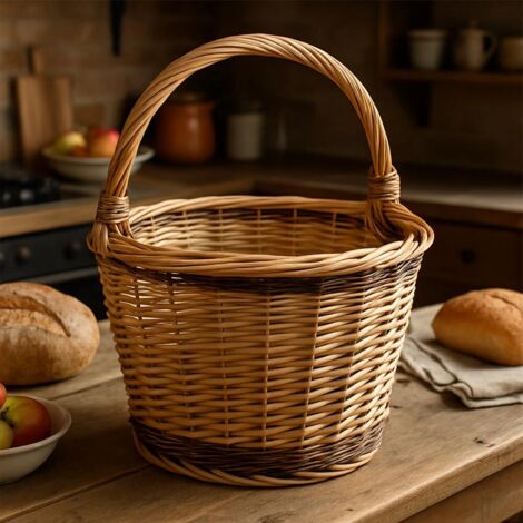 Cesto In Tessuto Con Manico Cesto Matrimonio Fiore Ragazza Cesti - Foto 2